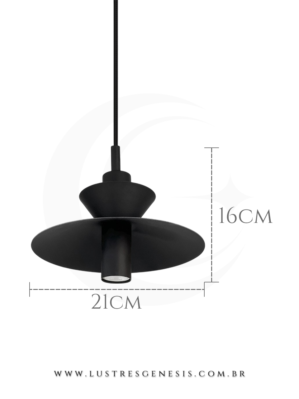 Luminaria Pendente Guanumbi Minimalista Lustre para Cabeceira de Cama, Lavabo, Banheiro, Balcao de Cozinha e Bancada Area Gourmet